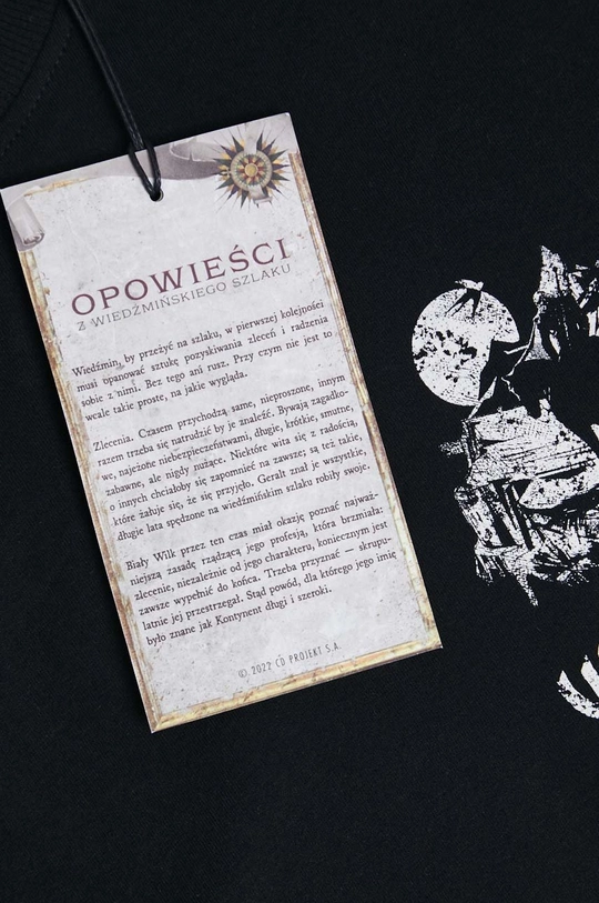 Longsleeve bawełniany męski z kolekcji The Witcher x Medicine kolor czarny