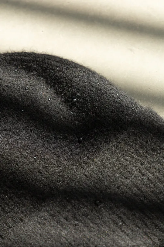 čierna Čiapka s prímesou vlny dámska beanie čierna farba
