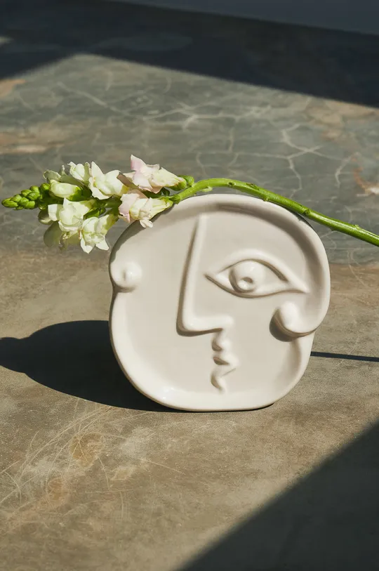biela Dekoračná váza z keramiky Unisex