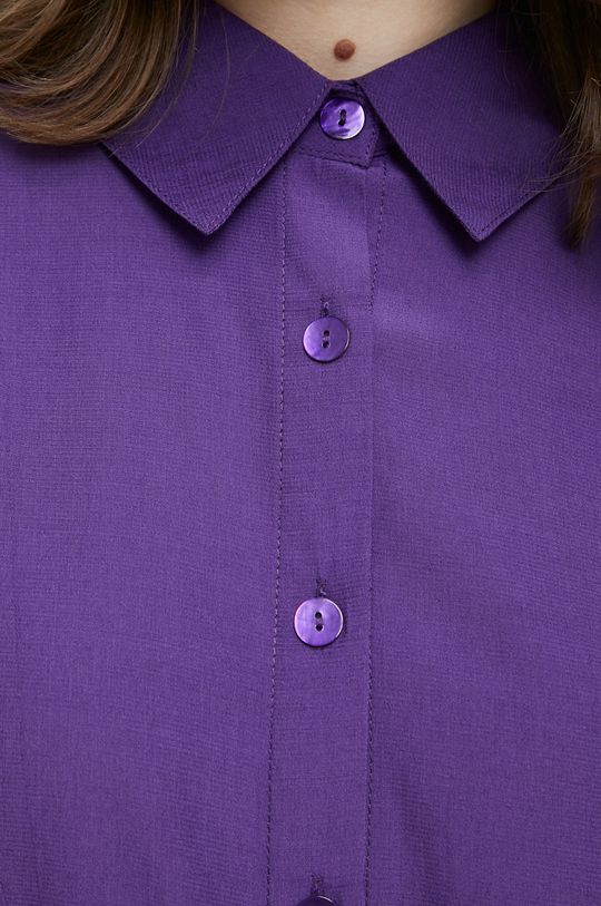 Koszula damska gładka fioletowa
