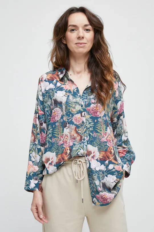 Koszula damska z kolekcji Psoty multicolor multicolor