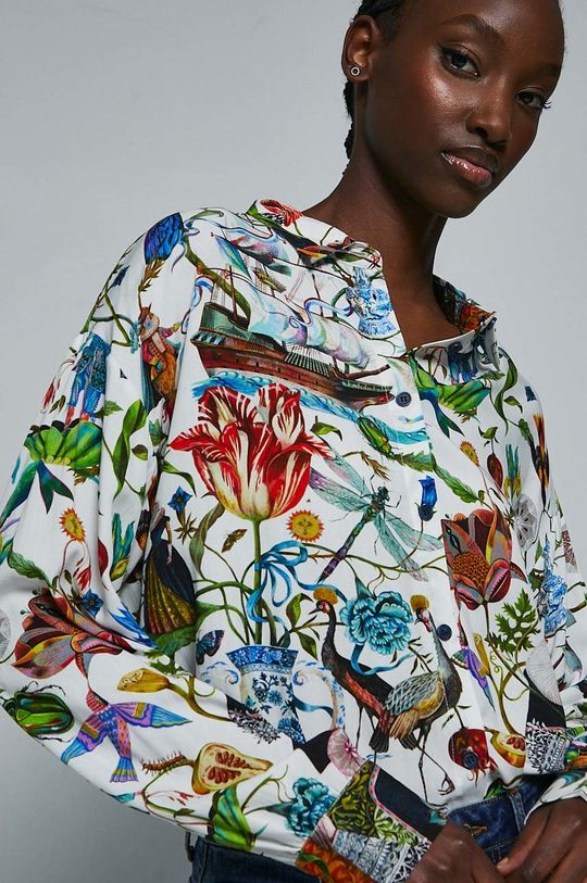 Koszula damska wzorzysta by Olaf Hajek kolor multicolor Damski