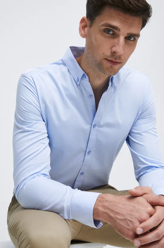 μπλε Βαμβακερό πουκάμισο Medicine Ανδρικά