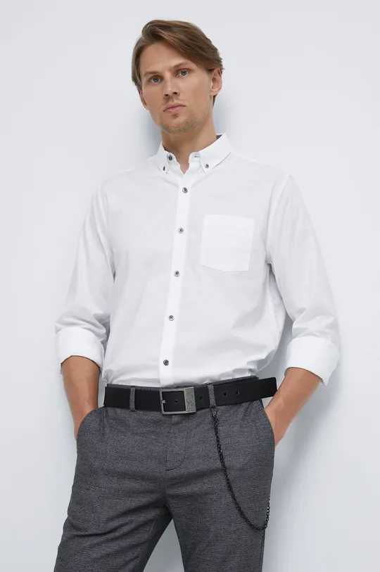 λευκό Βαμβακερό πουκάμισο Medicine Ανδρικά