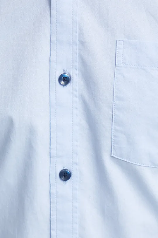 Koszula bawełniana męska z kołnierzykiem button-down niebieska Męski
