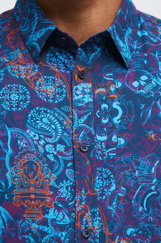 Pánska košeľa zo vzorovanej látky viacfarebná