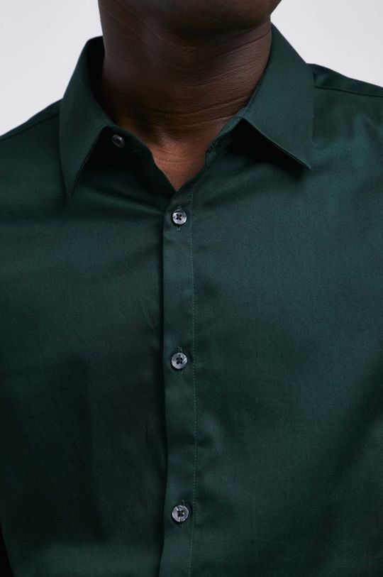 Koszula męska z kołnierzykiem klasycznym kolor zielony Męski