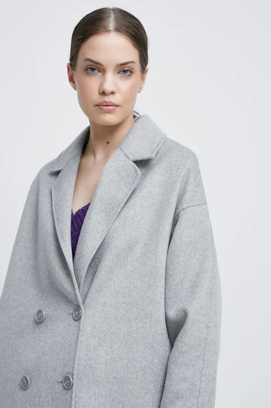 sivá Vlnený kabát dámsky
