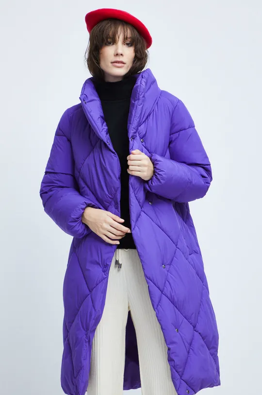 Kabát dámsky zateplený fialová