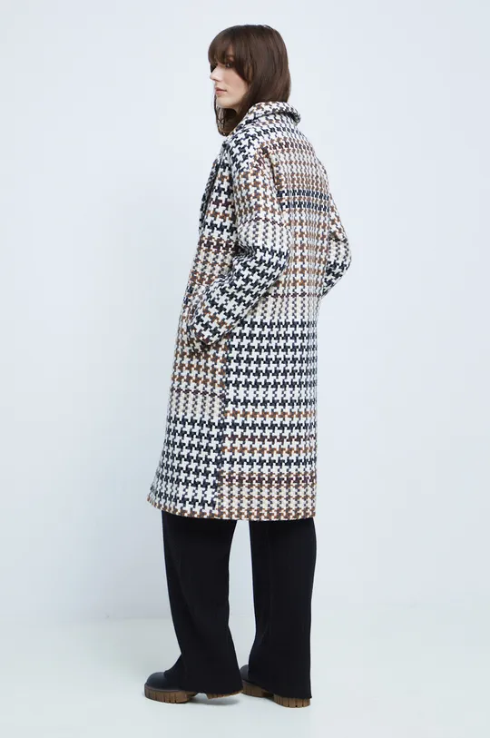 Kabát dámsky so vzorom  Základná látka: 100% Polyester Podšívka: 100% Polyester