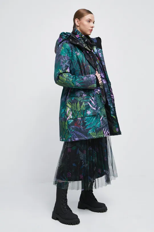 Płaszcz damski ocieplany kolor multicolor multicolor