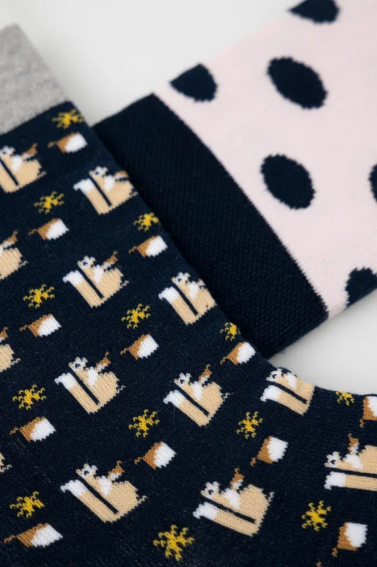 Ponožky dámske bavlnené vzorované (2-pack) viacfarebná