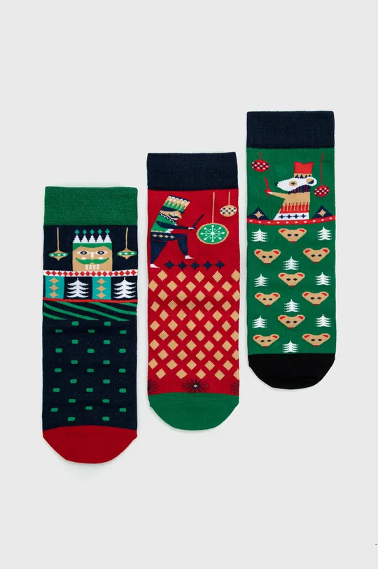 Ponožky dámské bavlněné vánoční (3-pack) vícebarevná