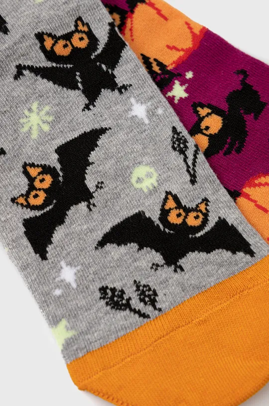 Skarpetki damskie bawełniane z motywem halloween (2-pack) kolor multicolor multicolor