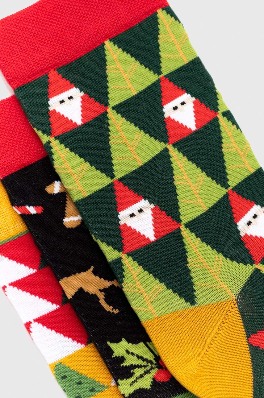 Skarpetki damskie bawełniane świąteczne (3-pack) kolor multicolor multicolor
