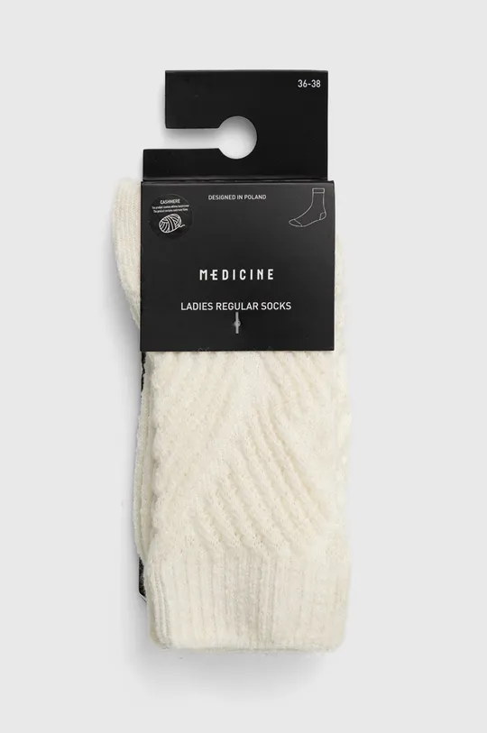 Ponožky dámske s prímesou kašmíru  68% Bavlna, 17% Polyamid, 12% Kašmír, 3% Elastan