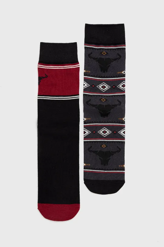 multicolor Skarpetki męskie bawełniane wzorzyste (2-pack) kolor multicolor Męski