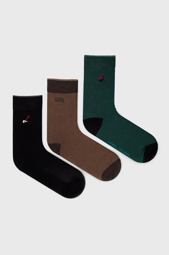 viacfarebná Ponožky pánske so vzorom (3-pack) Pánsky