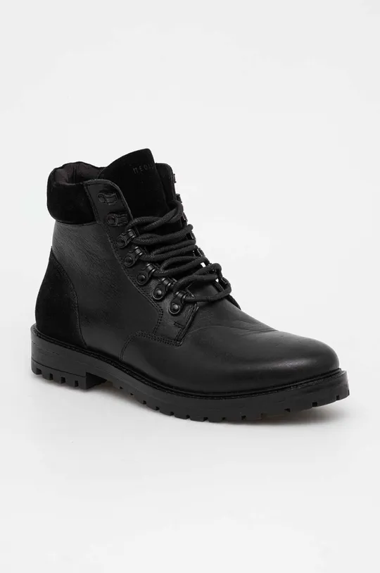 Kotníkové boty pánské černá barva jemné zateplení černá RW22.OBM504