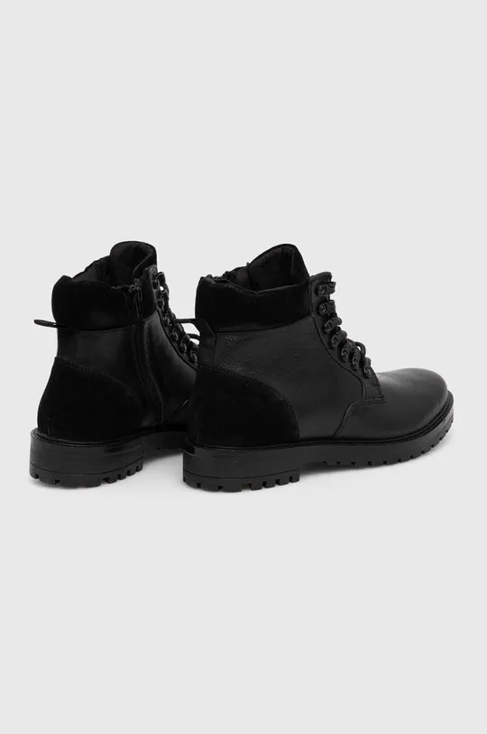 Členkové topánky pánske čierna farba  Zvršok: Prírodná koža Vnútro: Textil Podrážka: Syntetická látka