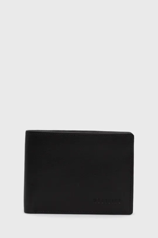 černá Kožená peněženka černá barva Pánský