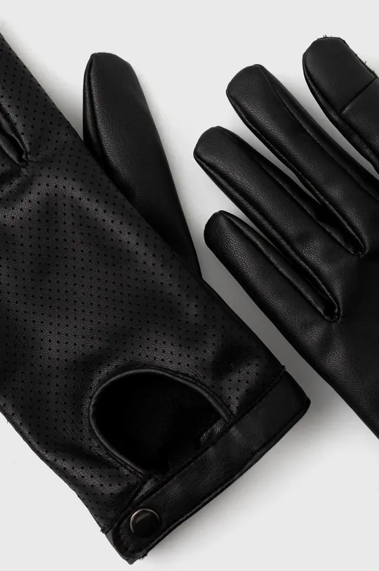 Rękawiczki damskie ze skóry ekologicznej kolor czarny czarny