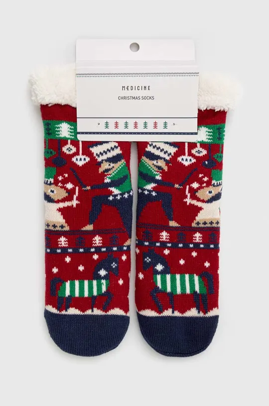 viacfarebná Ponožky dámske s vianočným motívom