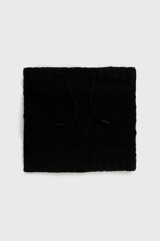 čierna Šál komín pánsky z hladkej pleteniny čierna farba Pánsky