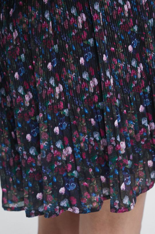 multicolor Spódnica damska mini plisowana multicolor