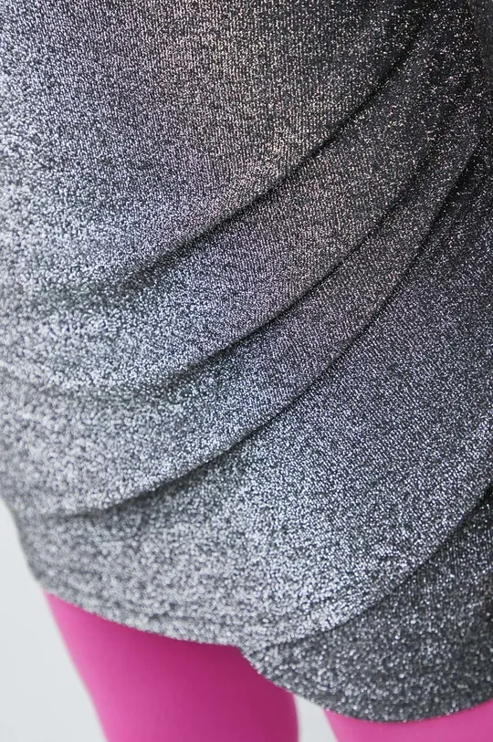 Spódnica damska z włóknem metalicznym kolor srebrny