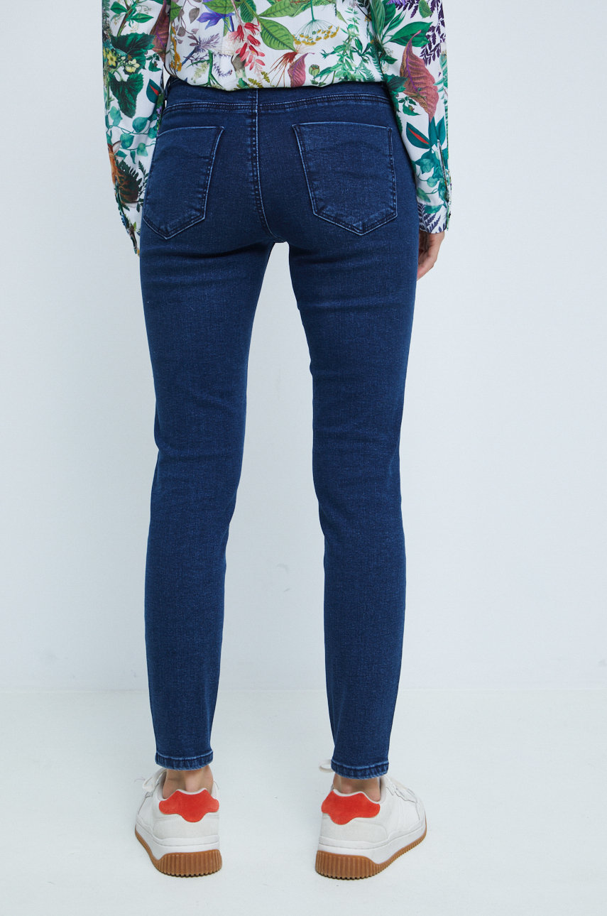 Jeansy damskie skinny niebieskie Materiał zasadniczy: 98 % Bawełna, 2 % Elastan, Podszewka: 100 % Bawełna