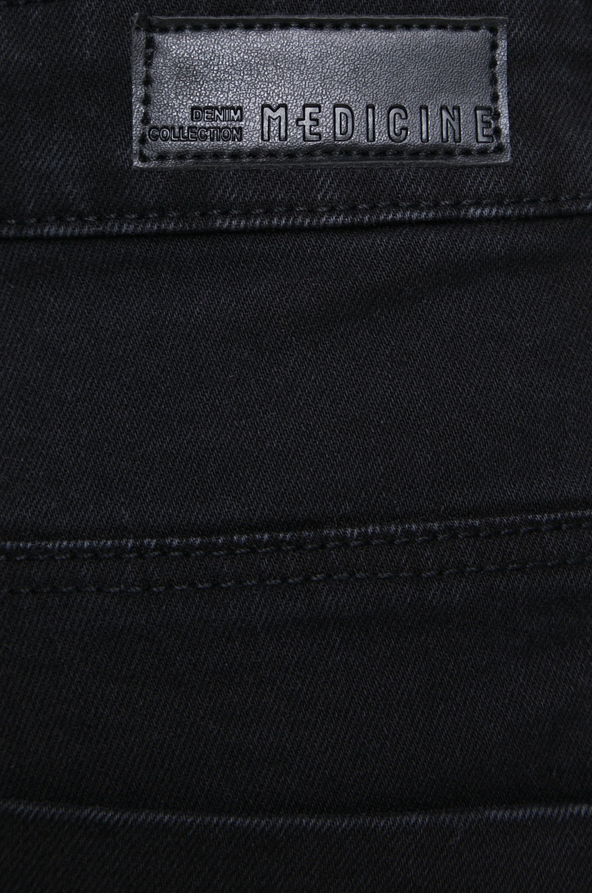 czarny Jeansy damskie wide leg kolor czarny