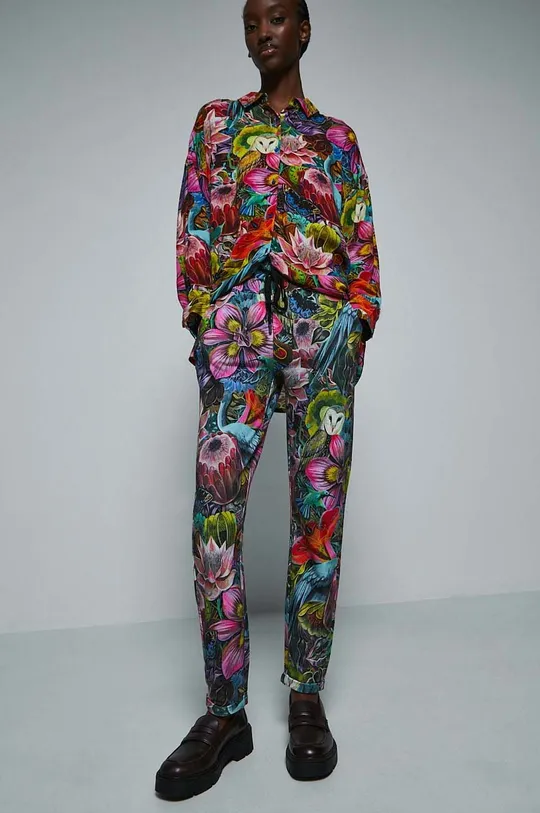 multicolor Spodnie dresowe damskie by Olaf Hajek kolor multicolor