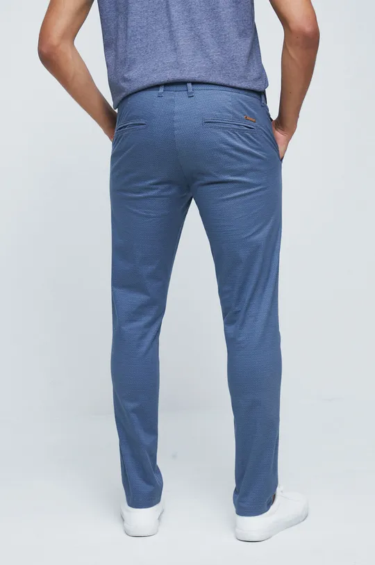 stalowy niebieski Spodnie męskie bawełniane niebieskie
