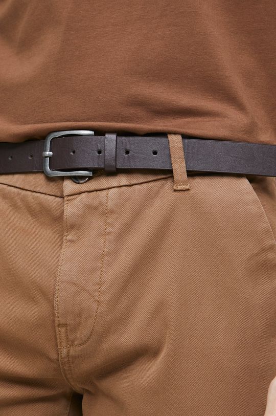 kawowy Spodnie męskie regular kolor brązowy