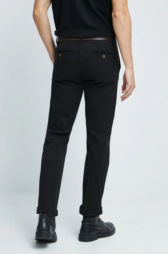 Spodnie męskie regular kolor czarny Materiał zasadniczy: 98 % Bawełna, 2 % Elastan