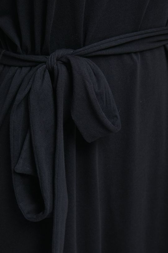 Sukienka bawełniana gładka czarna Damski
