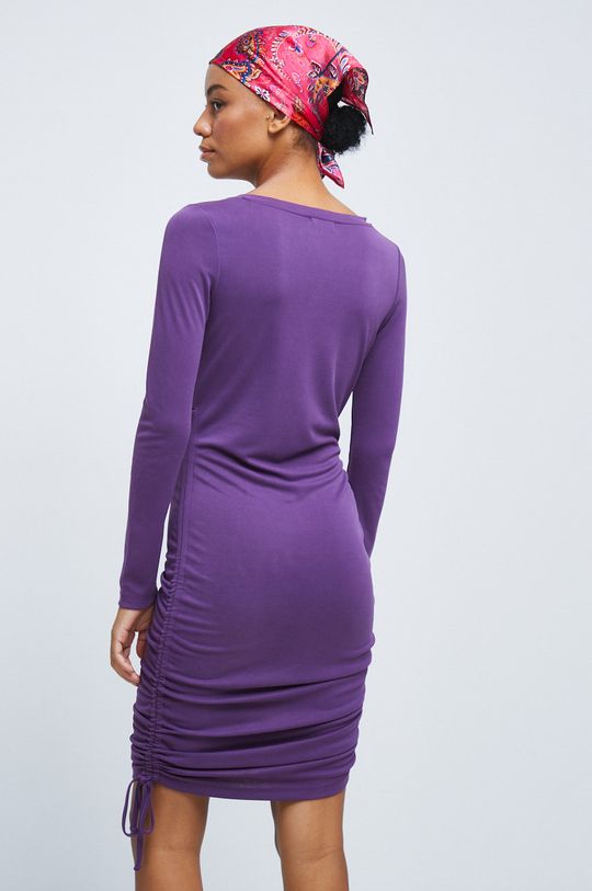 Sukienka damska gładka fioletowa 70 % Modal, 30 % Poliester