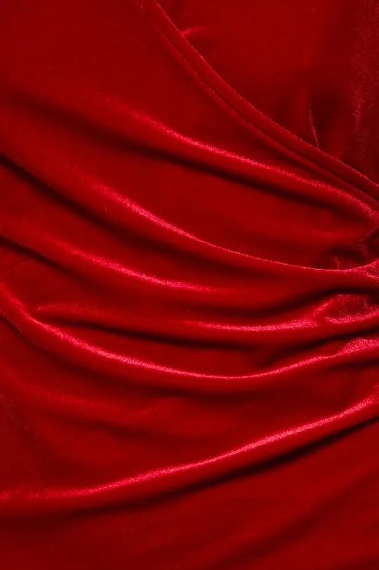 Šaty dámske z hladkej pleteniny červená farba Dámsky
