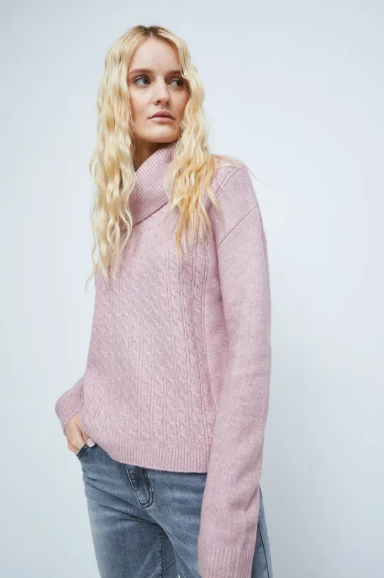 różowy Medicine sweter z domieszką wełny Damski