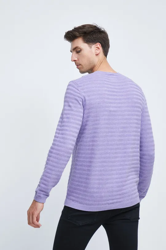 Sweter bawełniany męski fioletowy 100 % Bawełna