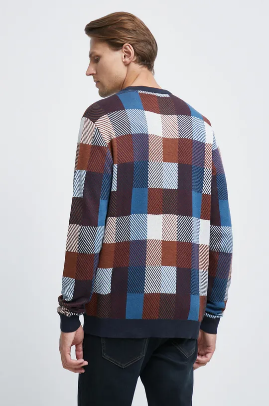 Sweter męski wzorzysty multicolor 70 % Bawełna, 30 % Akryl