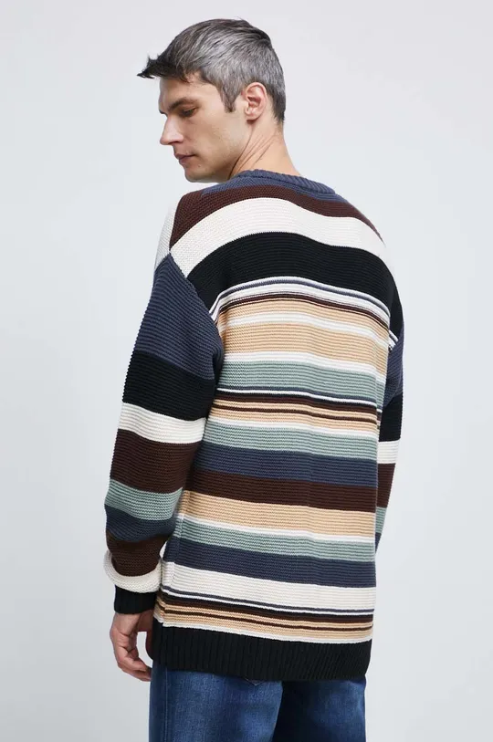 Sweter męski wzorzysty kolor multicolor 60 % Bawełna, 40 % Akryl