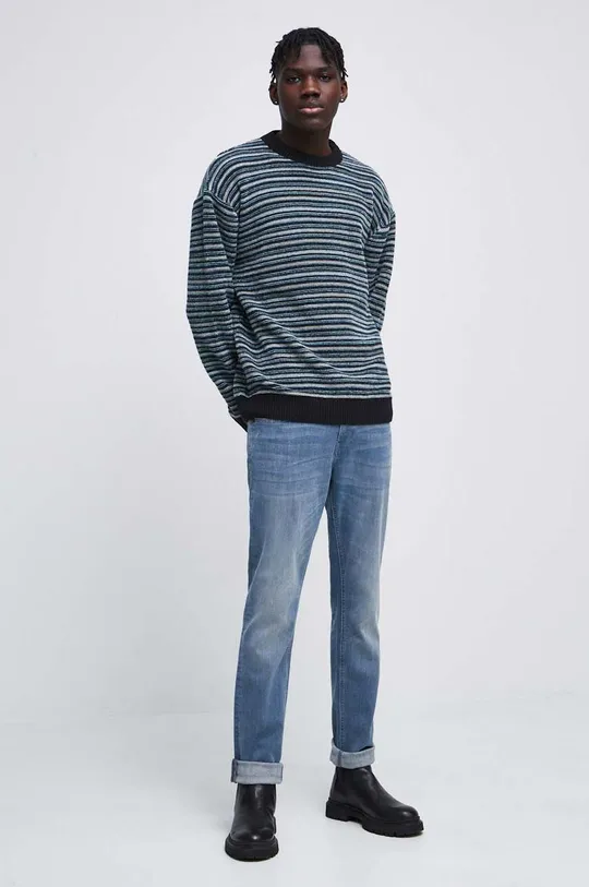 Sweter męski wzorzysty kolor multicolor multicolor