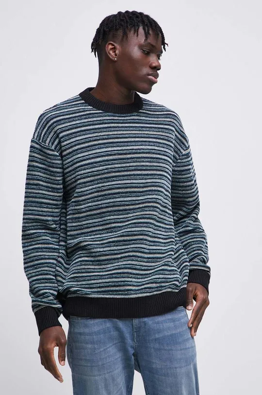 Sweter męski wzorzysty kolor multicolor 40 % Bawełna, 34 % Poliester, 26 % Akryl