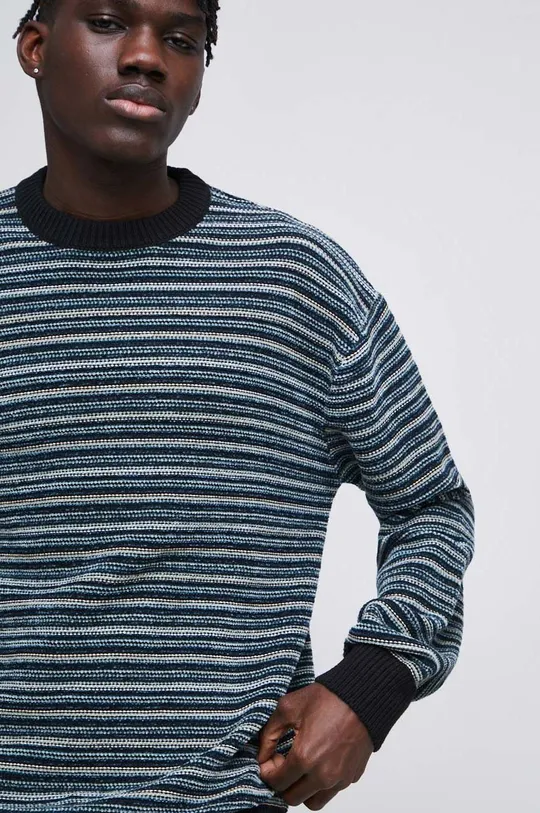 Sweter męski wzorzysty kolor multicolor Męski