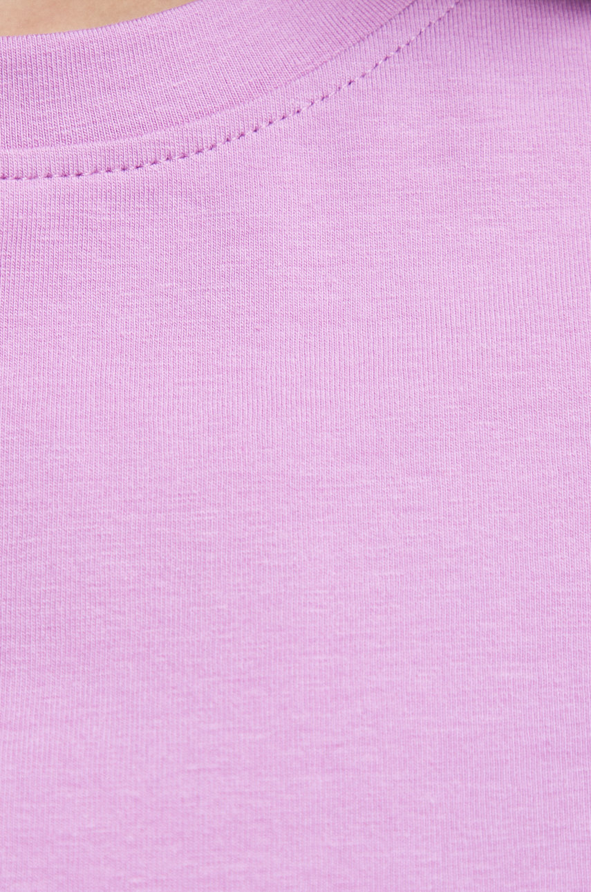 fioletowy T-shirt damski bawełniany fioletowy