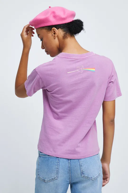 T-shirt bawełniany z kolekcji Science różowy <p>100 % Bawełna</p>