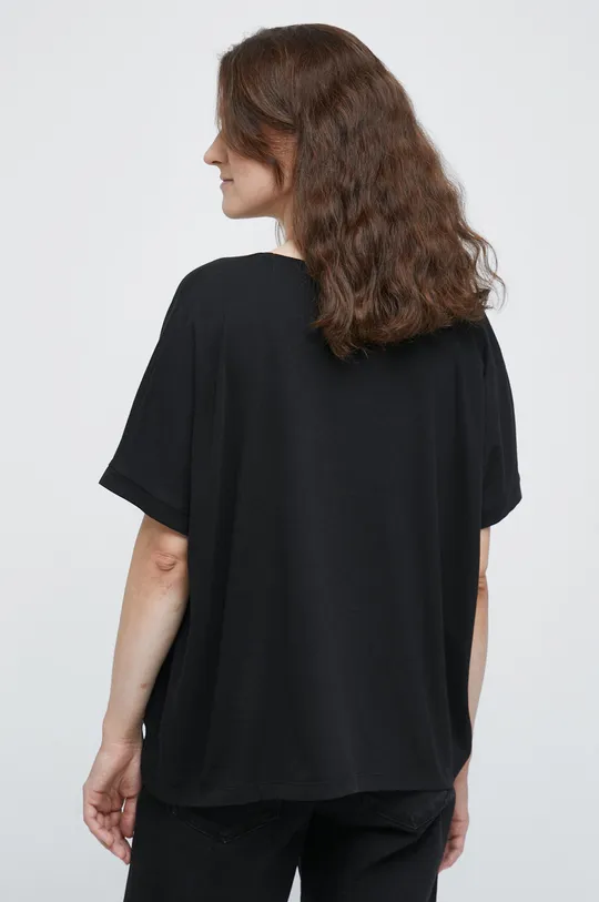 T-shirt bawełniany damski z kolekcji Psoty czarny 100 % Bawełna