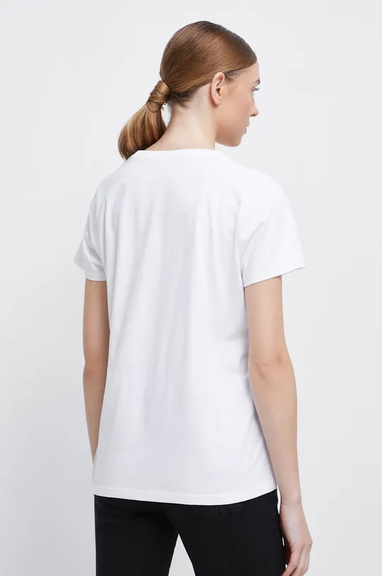 Bavlnené tričko dámske s potlačou biela farba  100% Bavlna